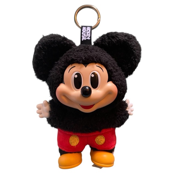 Disney Mickey Mouse Plush Keychain - Popmart Black and Orange open box - Picture 3 of 9